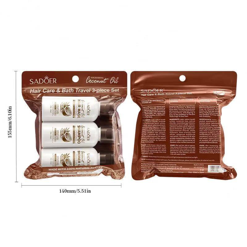 SADOER - Coconut Oil Travel 3pc Set