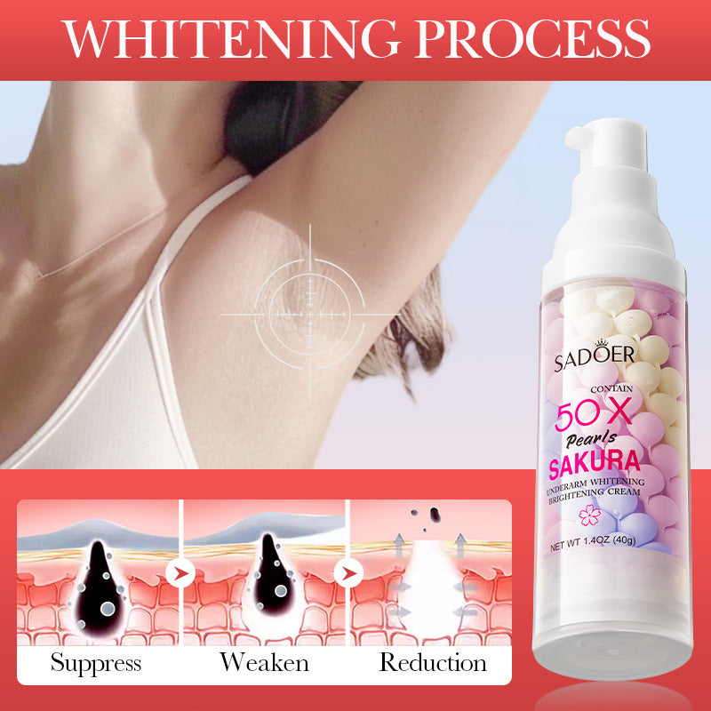SADOER 50X Pearls Sakura Underarm Brightening Cream 40g