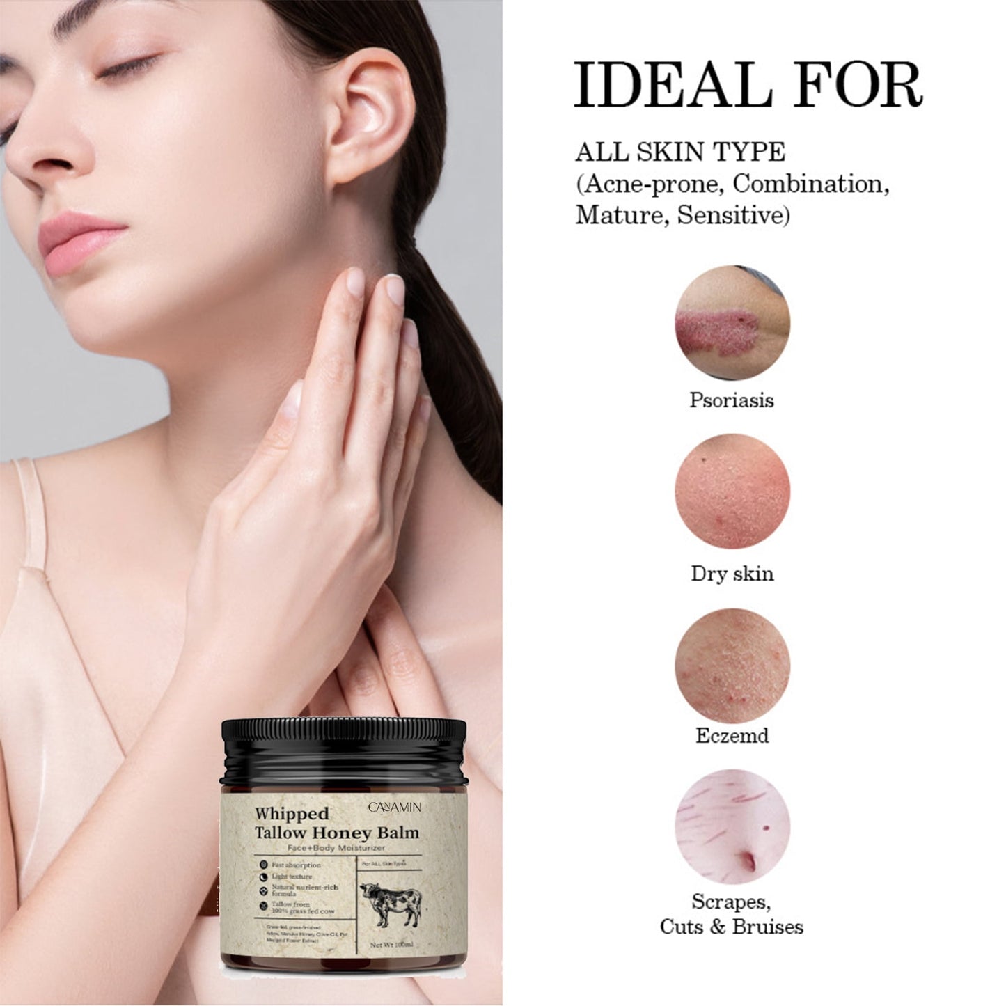 Hand Whipped Tallow - Organic Body Butter