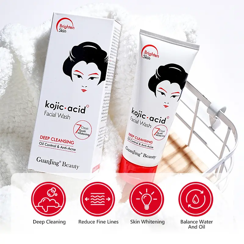 GUANJING Kojic Acid Brightening Deep Cleansing Facial Wash 100g