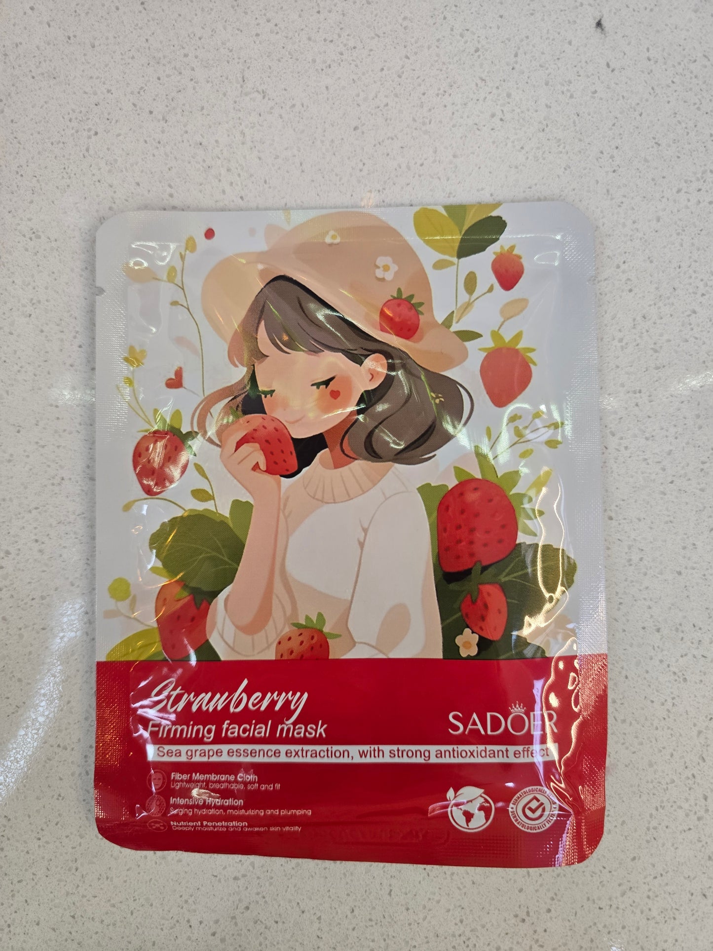 Sadoer Strawberry Character Mask