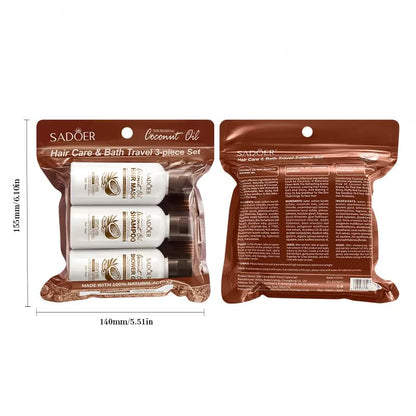 SADOER - Coconut Oil  Travel 3pc Set