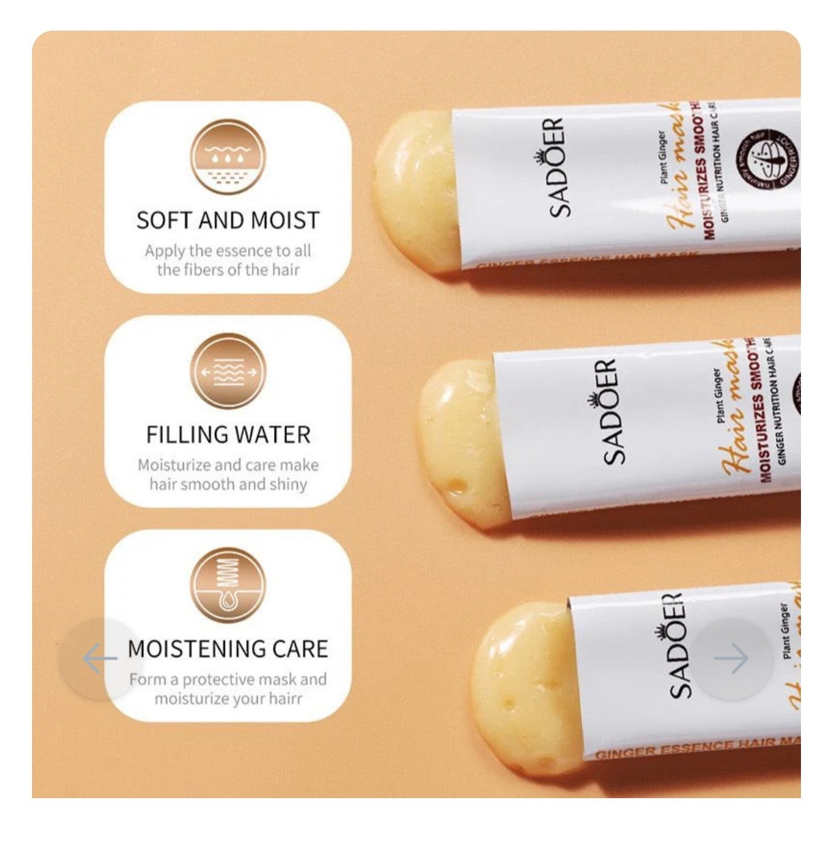SADOER - Ginger Hair Mask Sachets 10g x 20pcs