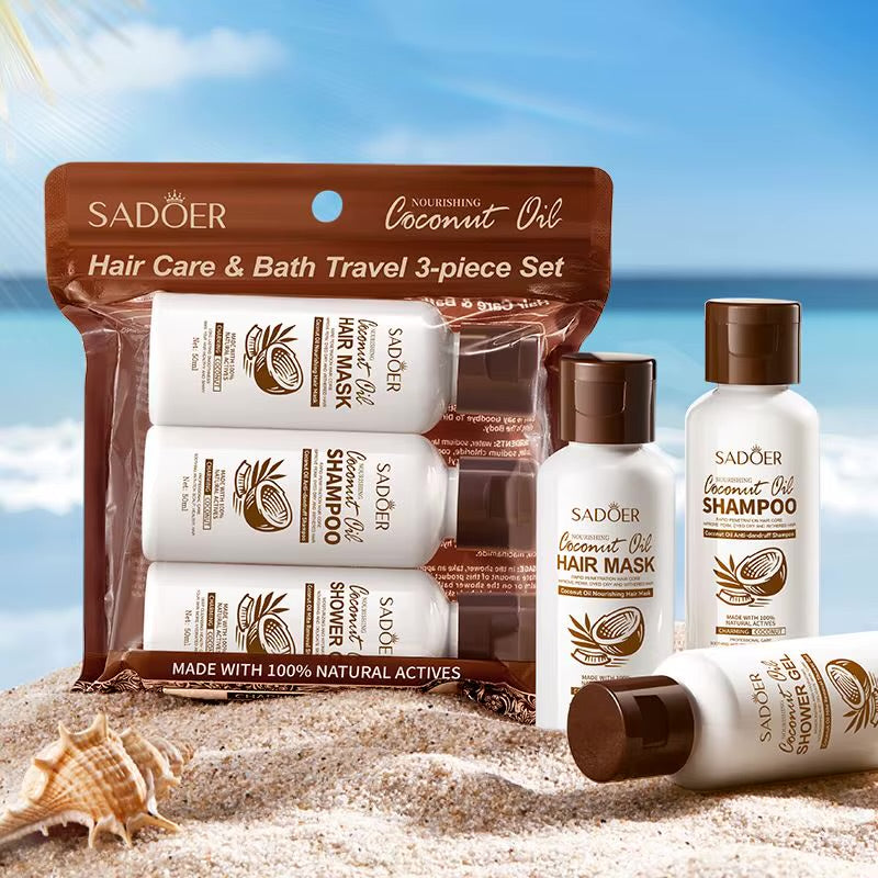 SADOER - Coconut Oil  Travel 3pc Set