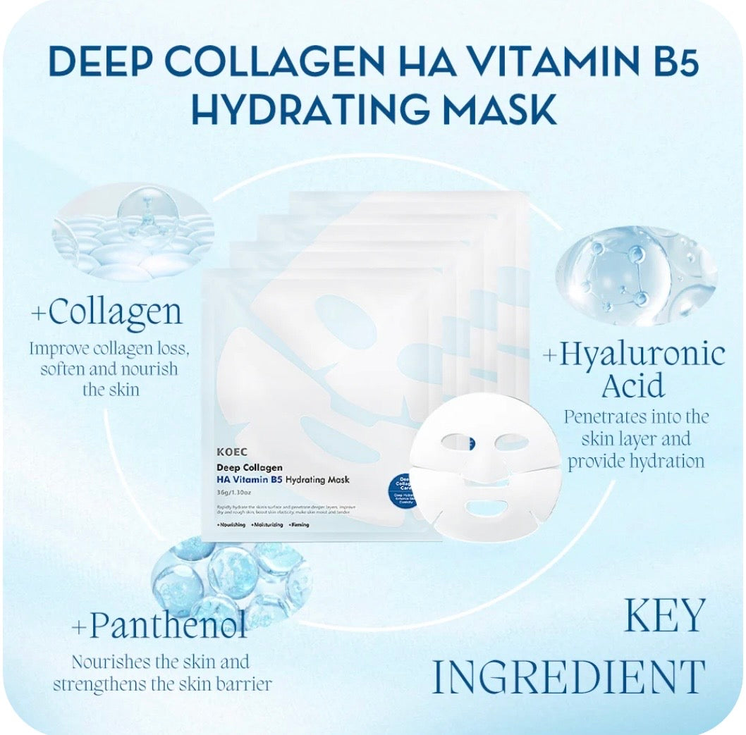 KOEC Deep Collagen HA & VB5 Gel Peel Off Mask [36g]