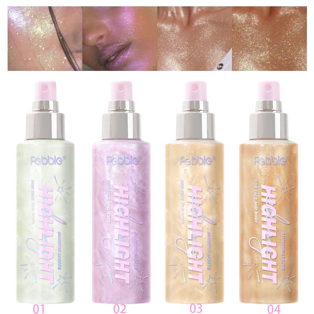 Febble Diamond Luster Highlight Face and Body Spray
