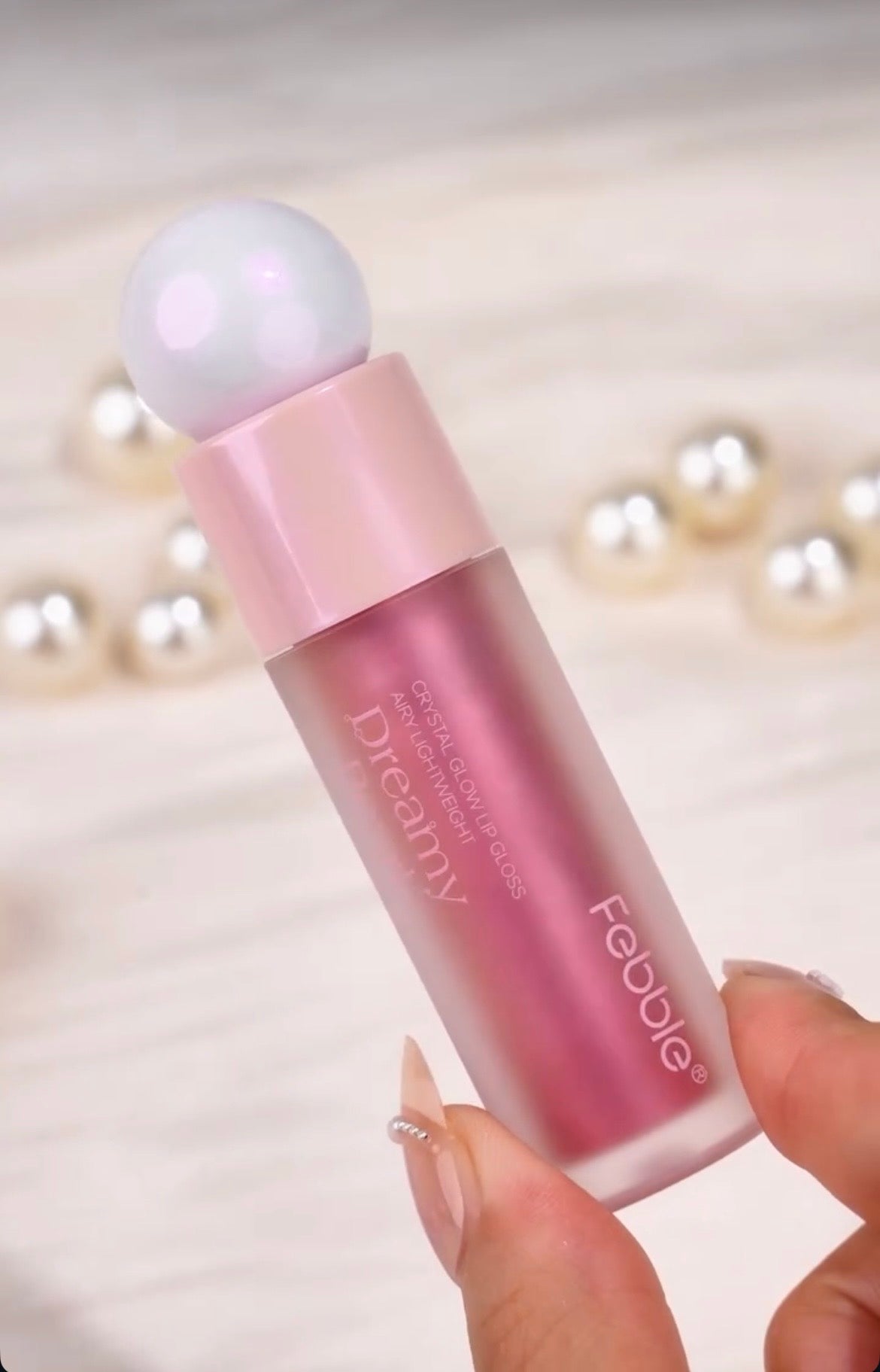 Febble Dreamy Pearl Crystal Glow Lip Gloss 5g