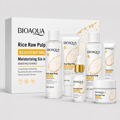 BIOAQUA Rice Raw Pulp Rejuvenating Six-Piece Suit