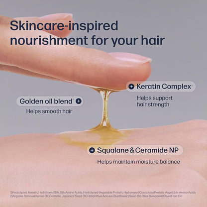 UNOVE Silk Hair Oil [70ml x 2] +  Deep Repair Hair Mask [40ml]