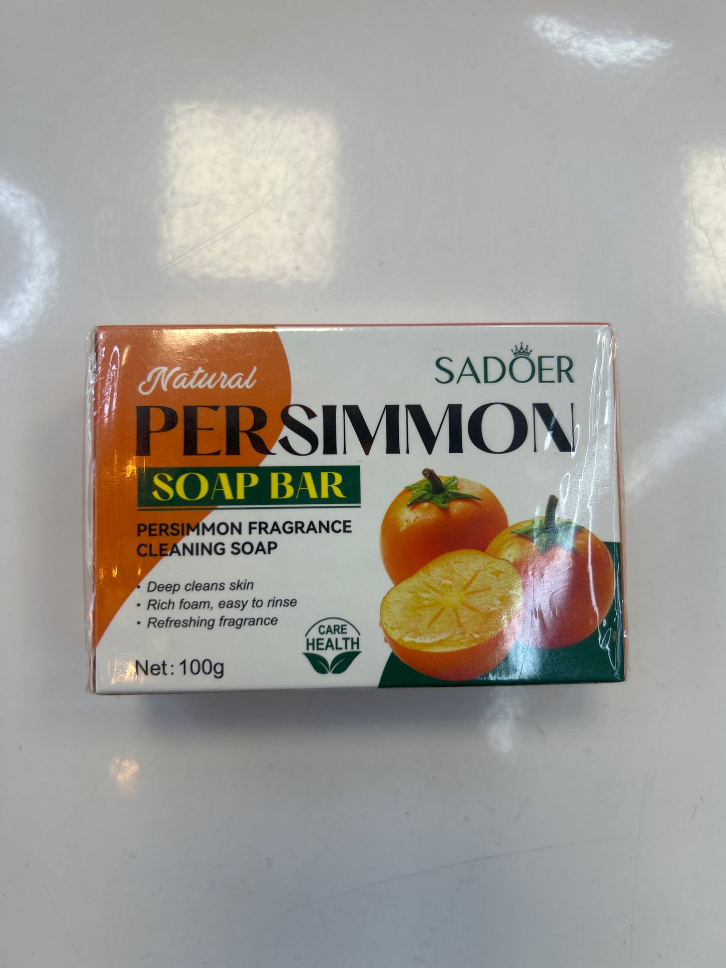 Sadoer Natural Persimmon Soap Bar Cleaning Soap