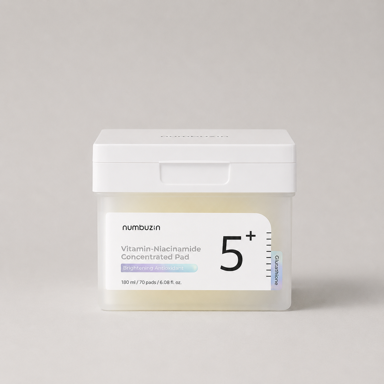 Numbuzin No.5+ Glutathione Vitamin-Niacinamide Concentrated Pad 70 Pads 180ml