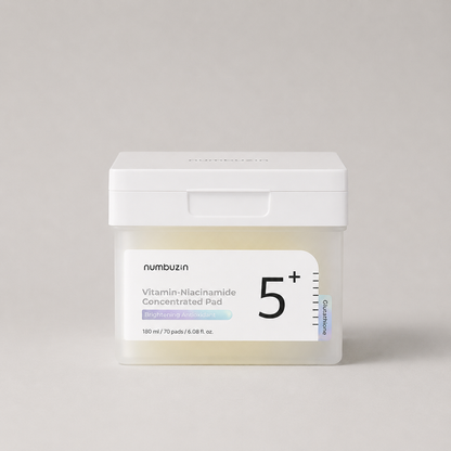 Numbuzin No.5+ Glutathione Vitamin-Niacinamide Concentrated Pad 70 Pads 180ml