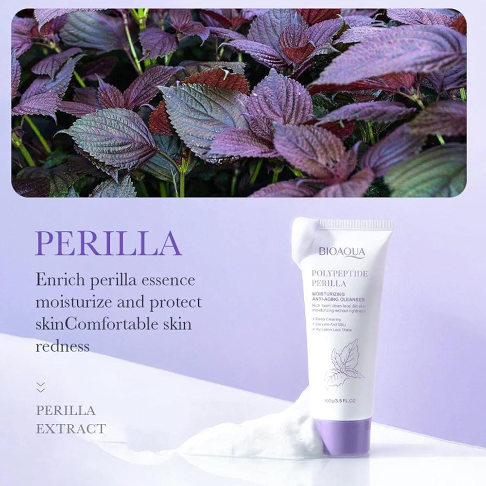BIOAQUA Polypeptide Perilla Anti-Aging Facial Cleanser 100g
