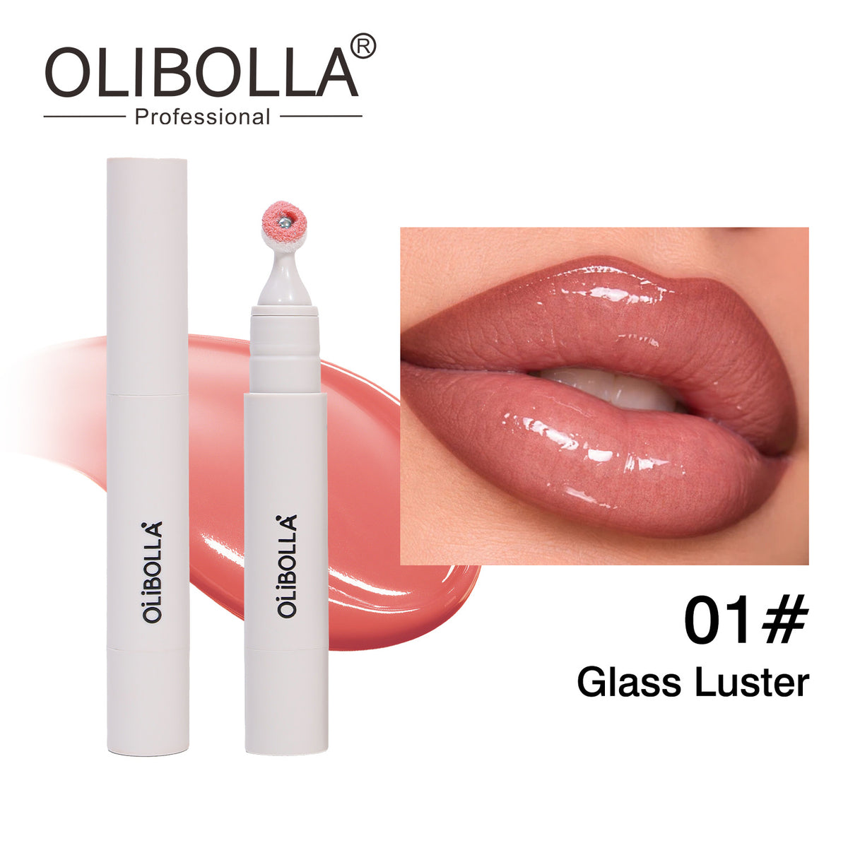 Olibolla plush brush head lip glaze plump lip gloss