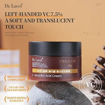 Dr. Lucel Vitamin C 7.5% L-Ascorbic Acid Brightening Face Cream – 30g