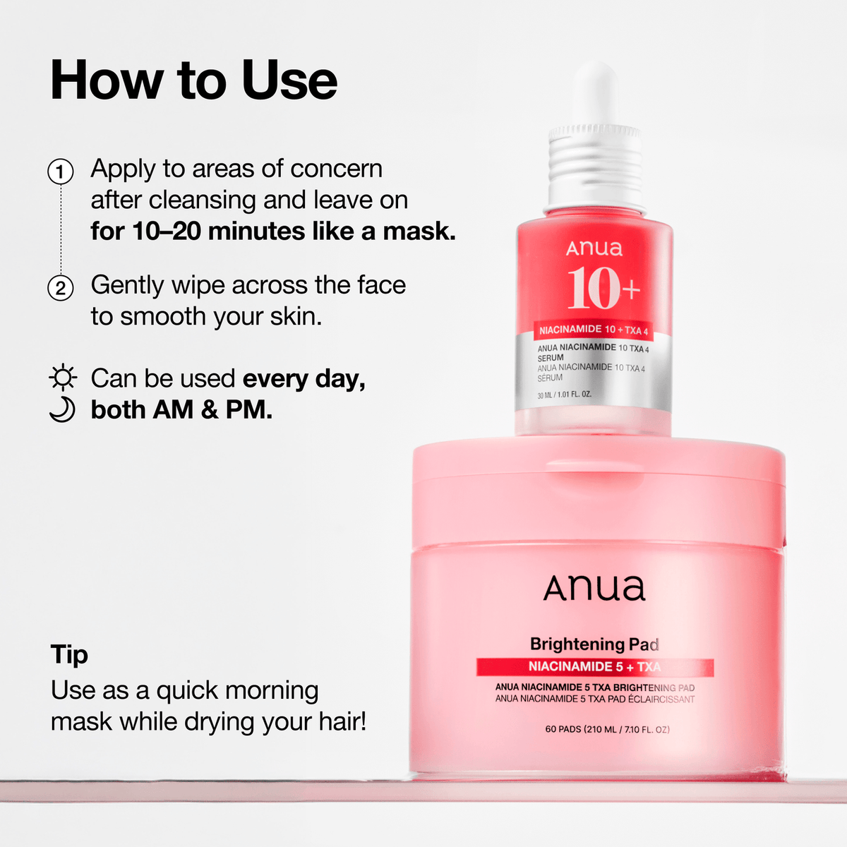 Anua Niacinamide 5% TXA Brightening Pad 60 Pads 210ml