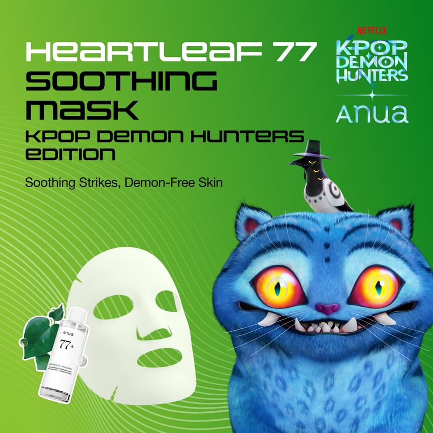 Anua Kpop Demon Hunters Heartleaf 77 Soothing Mask 25ml x 1 sheet