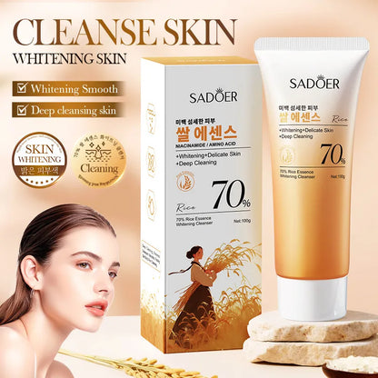 SADOER Rice Whitening Cleanser 100g – Brightening & Deep Cleansing