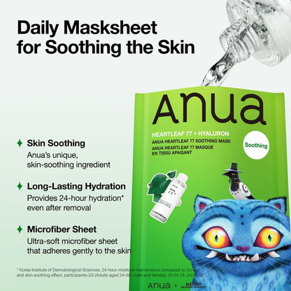 Anua Kpop Demon Hunters Heartleaf 77 Soothing Mask 25ml x 1 sheet