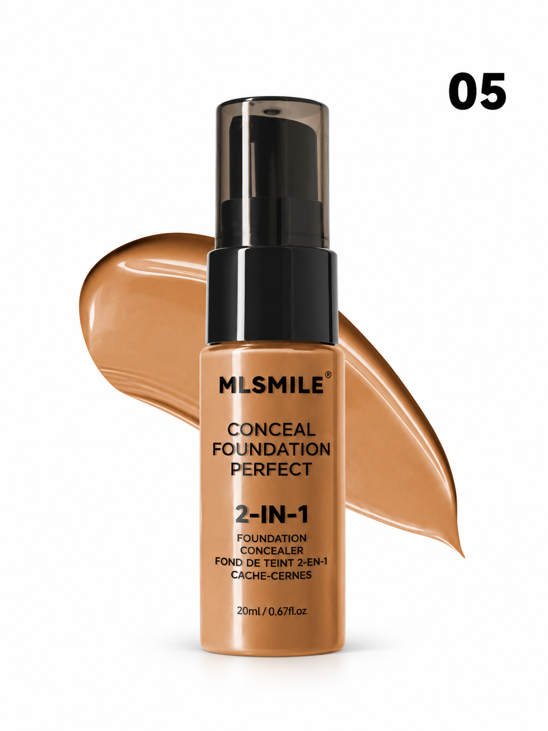MLSMILE 2-in-1 Foundation & Concealer 20ml