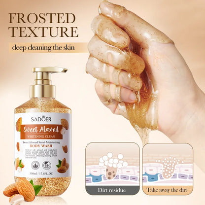 Sweet Almond Whitening Body Scrub for Smooth Skin 500ml – SADOER