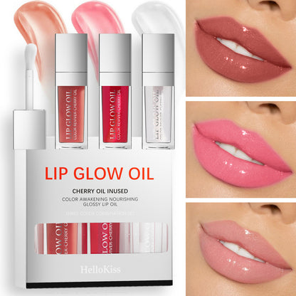 Hello Kiss Lip Glow Oil 3pc Set