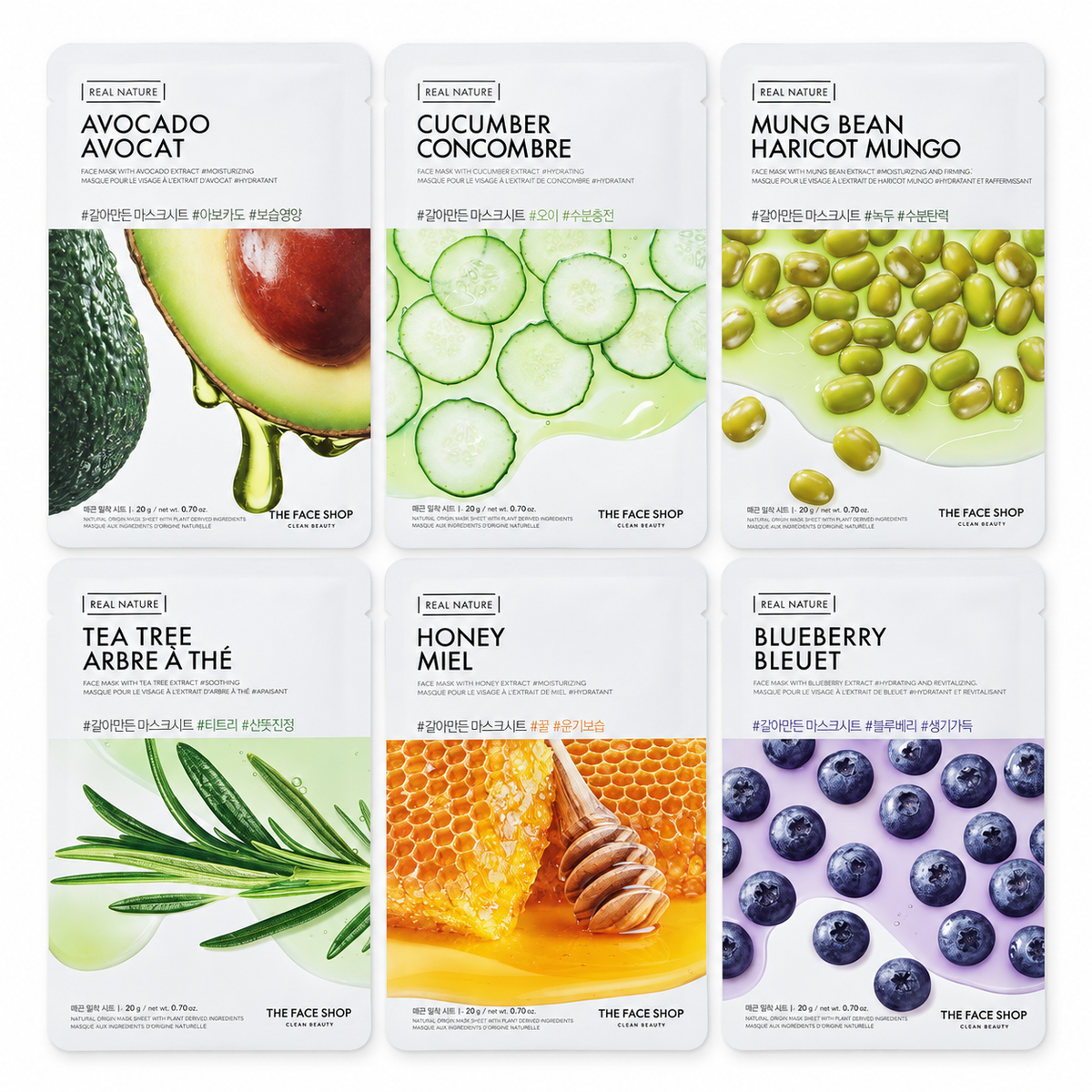 The Face Shop Real Nature Sheet Mask Collection 1pc