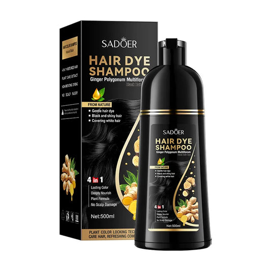 Ginger Ginseng Hair Dye 500ml Natural Black  – SADOER