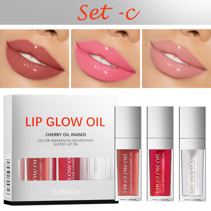 Hello Kiss Lip Glow Oil 3pc Set