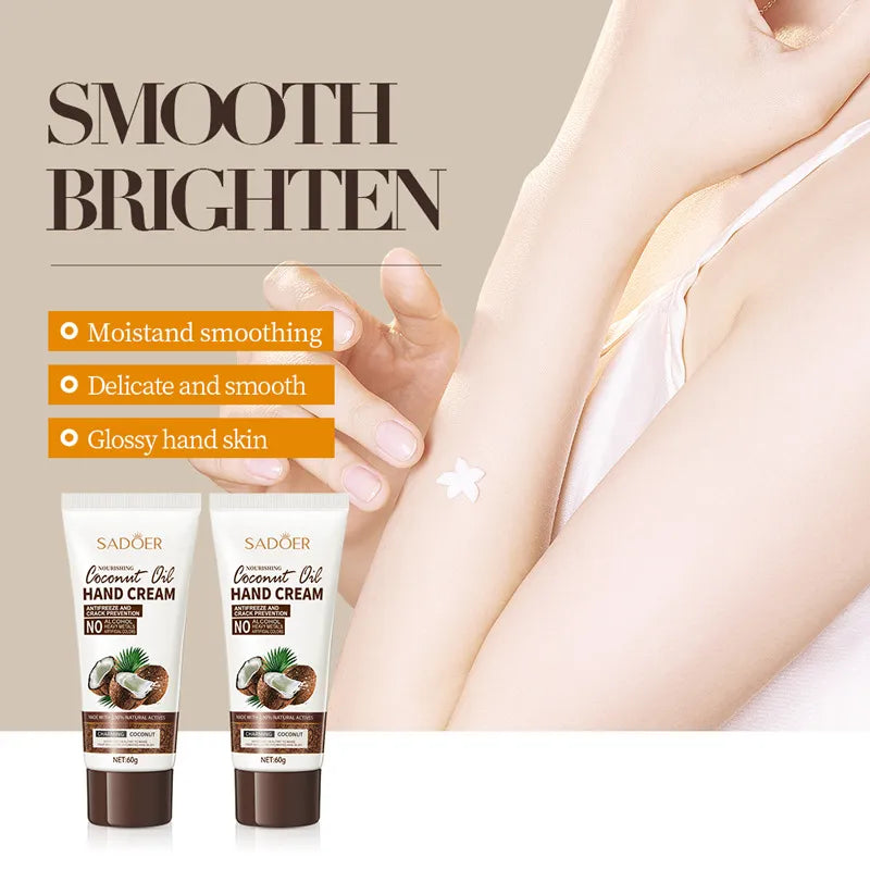 Coconut Hand Cream for Moisturizing and Cracked Skin Prevention 60g – SADOER