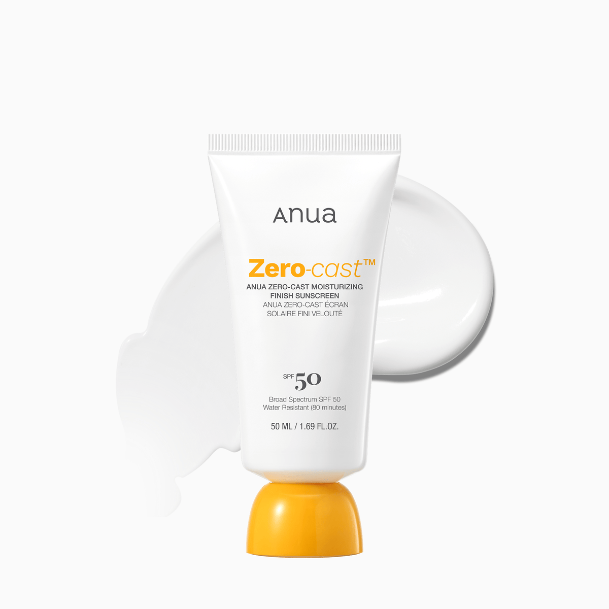 Anua Zero-Cast 50ml Moisturizing Finish Sunscreen SPF50