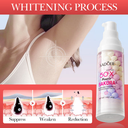 SADOER 50X Pearls Sakura Underarm Brightening Cream 40g