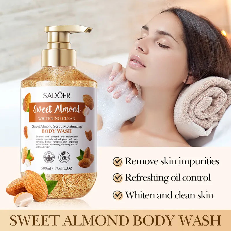 Sweet Almond Whitening Body Scrub for Smooth Skin 500ml – SADOER
