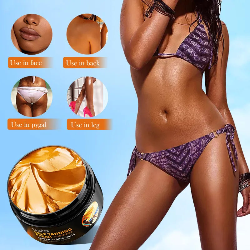 Tanning Body Cream for Natural Bronze Color & Moisturizing – SADOER 100g