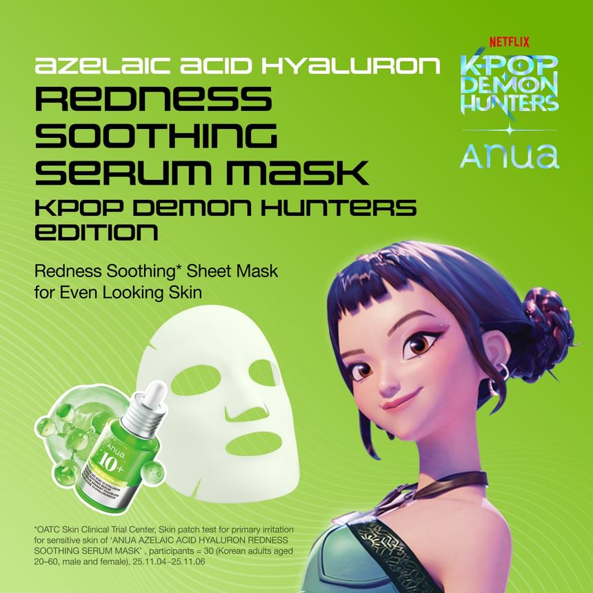 Anua - Kpop Demon Hunters Azelaic Acid Hyaluron Redness Soothing Serum Mask [23ml x 1 sheet]