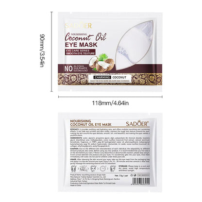 SADOER Smoothing Coconut Eye Mask for Hydrating and Nourishing Eyes