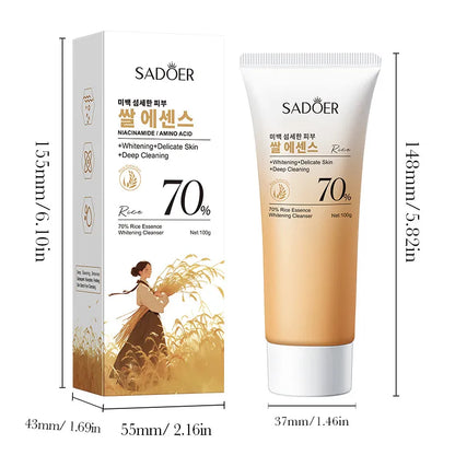 SADOER Rice Whitening Cleanser 100g – Brightening & Deep Cleansing