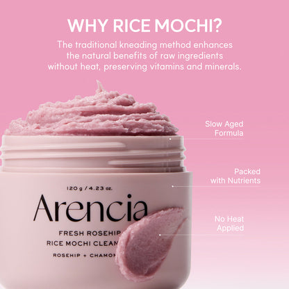 Arencia Fresh Rosehip Rice Mochi Cleanser 120g