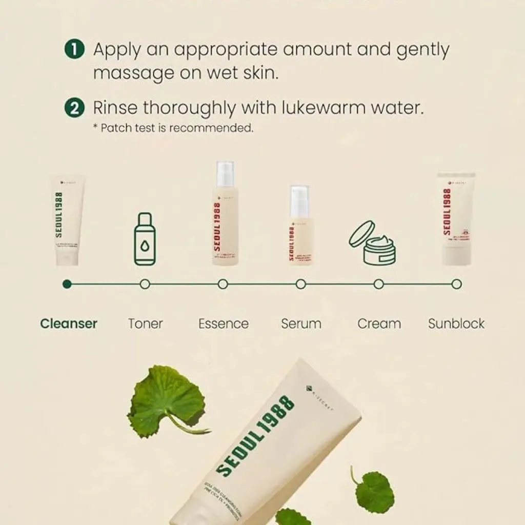 Seoul 1988 Cleansing Foam: Pine Cica 1% + Probiotics
