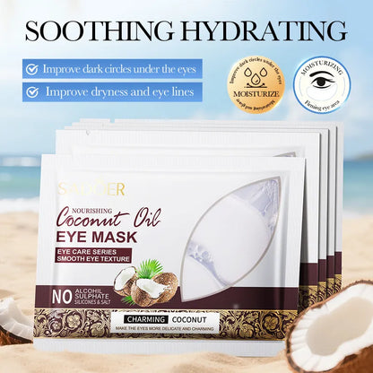 SADOER Smoothing Coconut Eye Mask for Hydrating and Nourishing Eyes