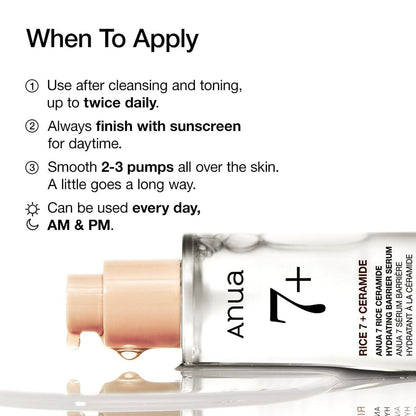 ANUA Rice Ceramide 7 Hydrating Serum