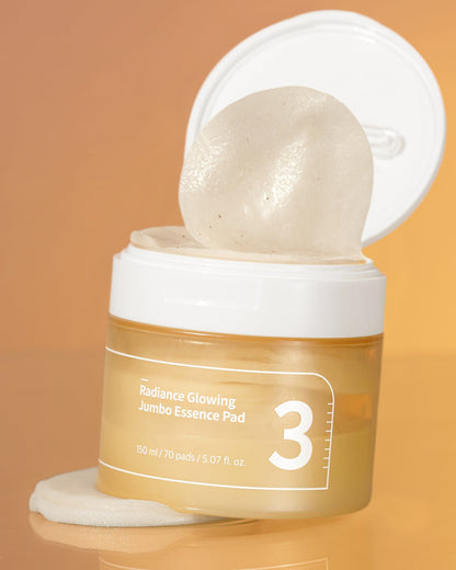 Numbuzin No.3 Radiance Glowing Jumbo Essence Pad 70 Sheets