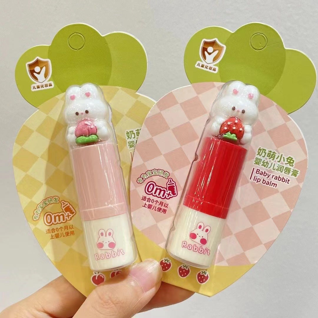 Cute Bunny Lip Balm – Strawberry & Peach 3.4g