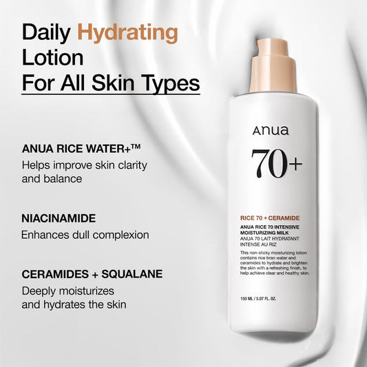 Anua, Rice 70 Intensive Moisturizing Milk 150ml