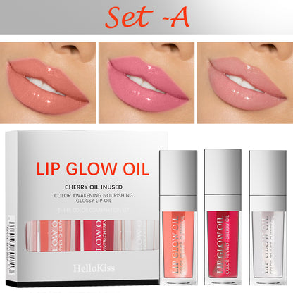 Hello Kiss Lip Glow Oil 3pc Set