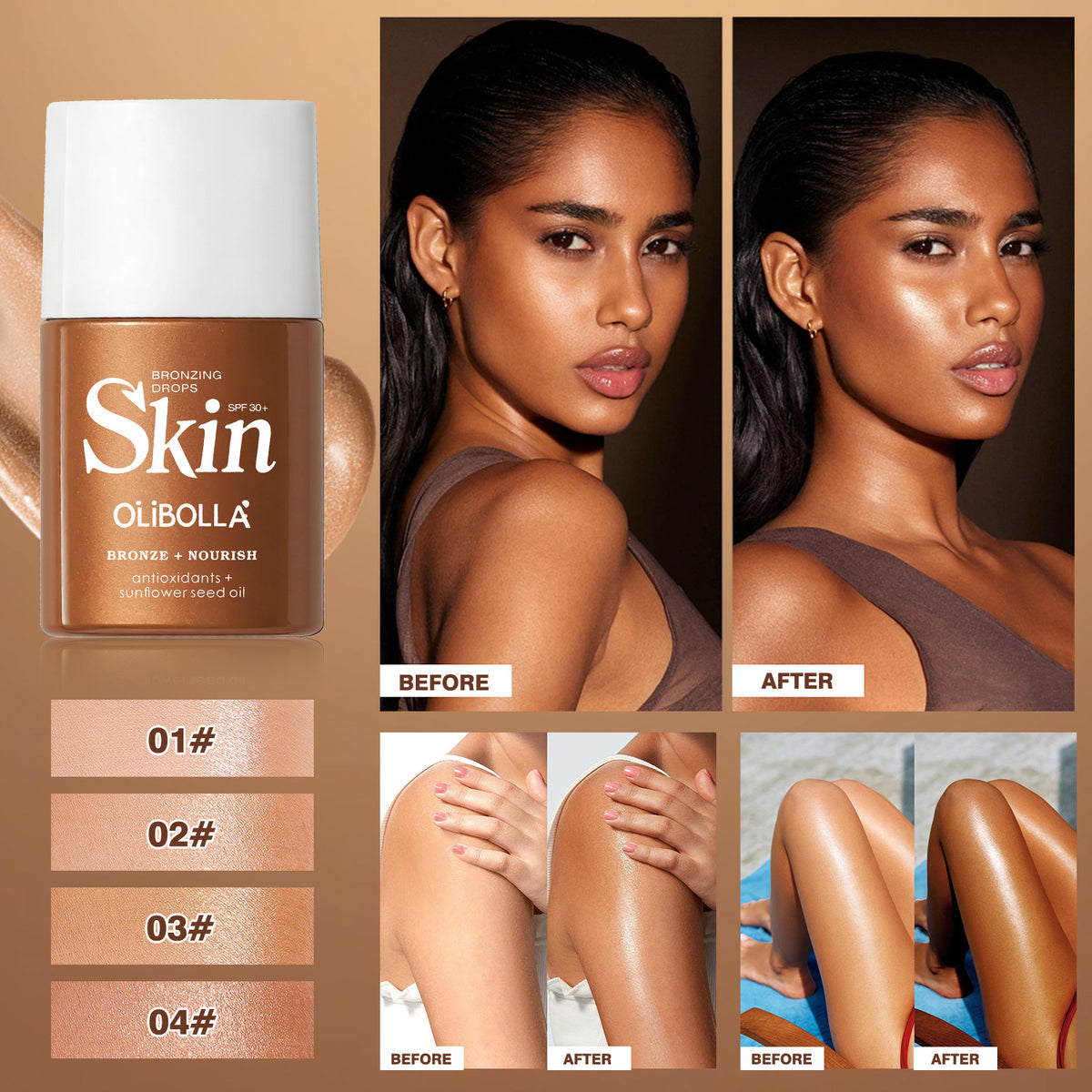 Olibolla Body Highlighting Tanning Bronze Liquid [30ml]