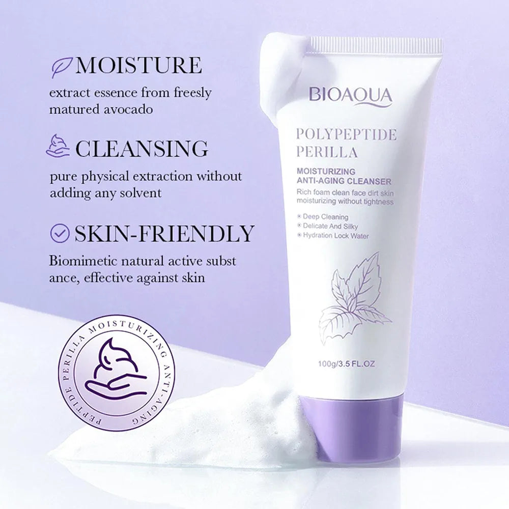 BIOAQUA Polypeptide Perilla Anti-Aging Facial Cleanser 100g