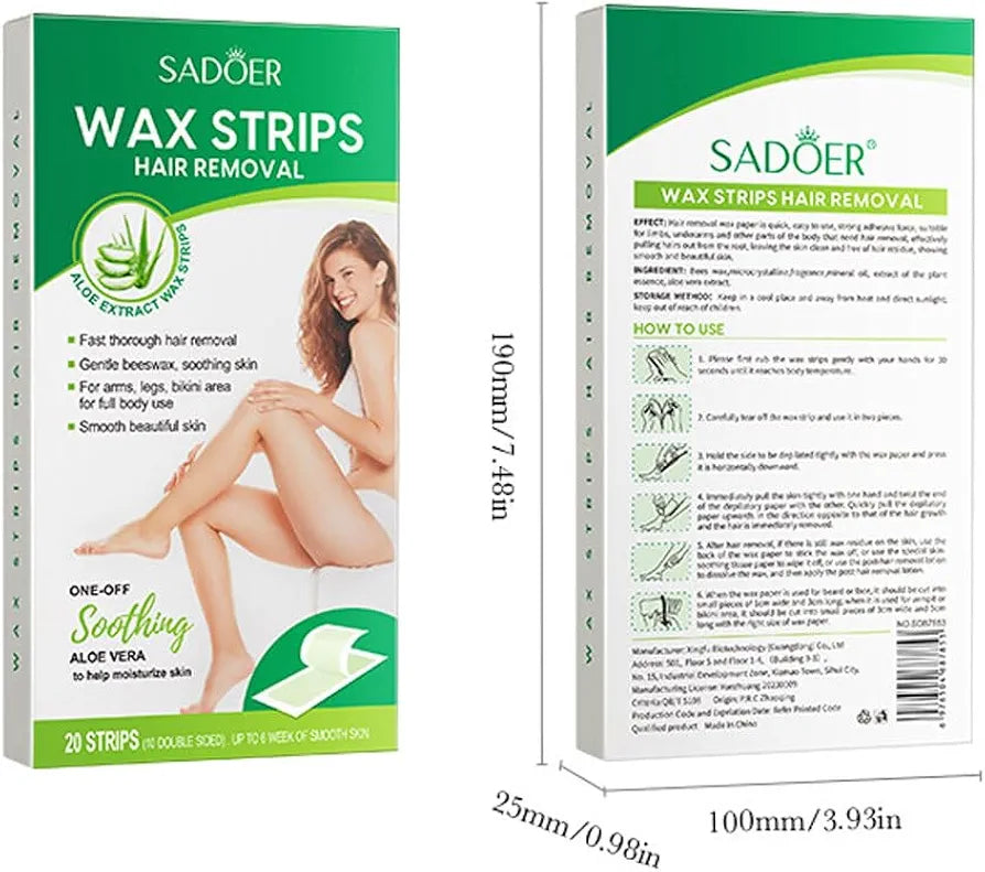 Sadoer Hair Removal Wax 20 Strips