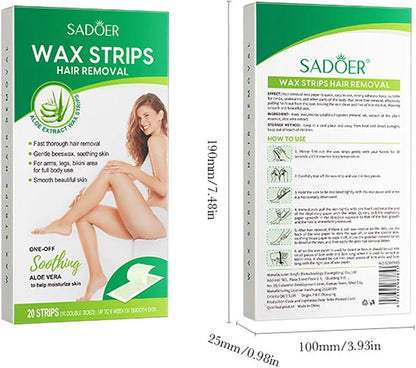 Sadoer Hair Removal Wax 20 Strips