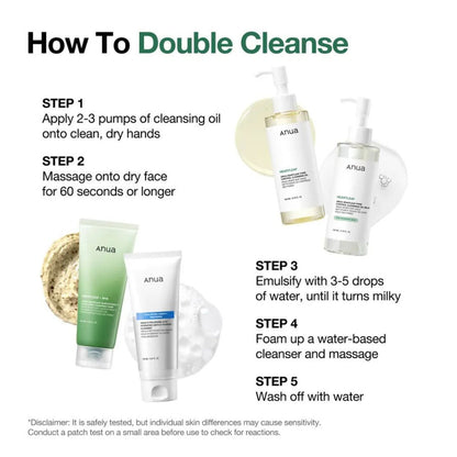 Anua - Travel Size Double Cleansing Duo Oil 20ml + Foam 25ml